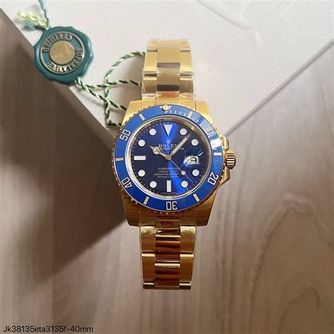 rolex dourado e azul|Rolex Submariner .